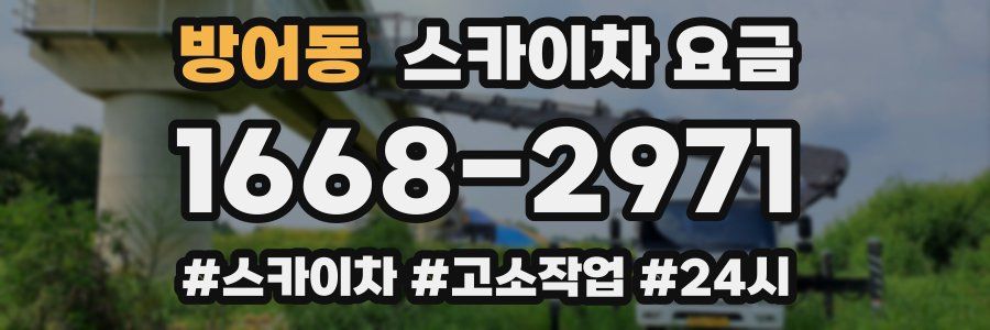 방어동 스카이차 요금