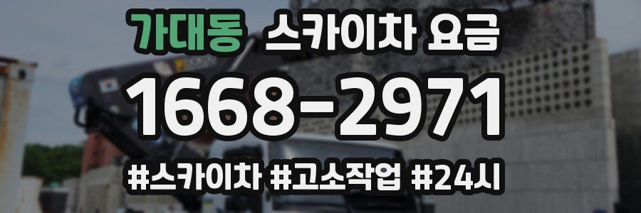 가대동 스카이차 요금