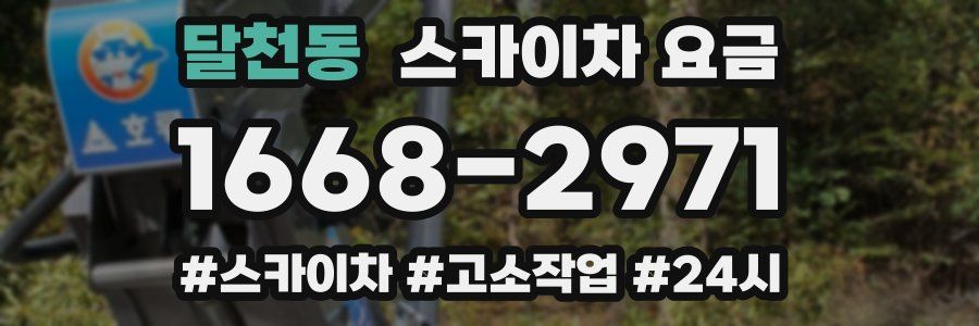 달천동 스카이차 요금