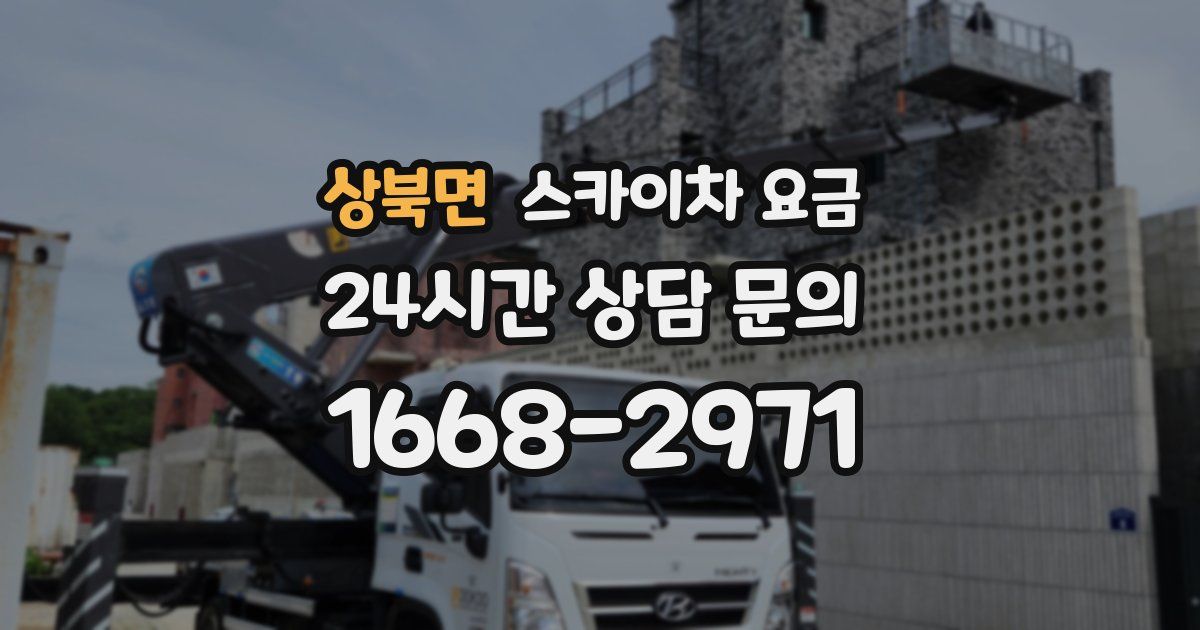 상북면 스카이차 요금