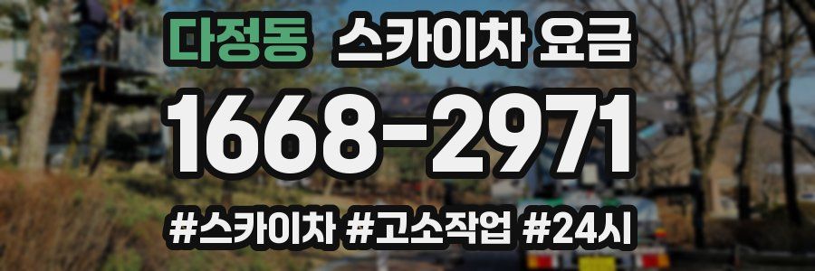 다정동 스카이차 요금