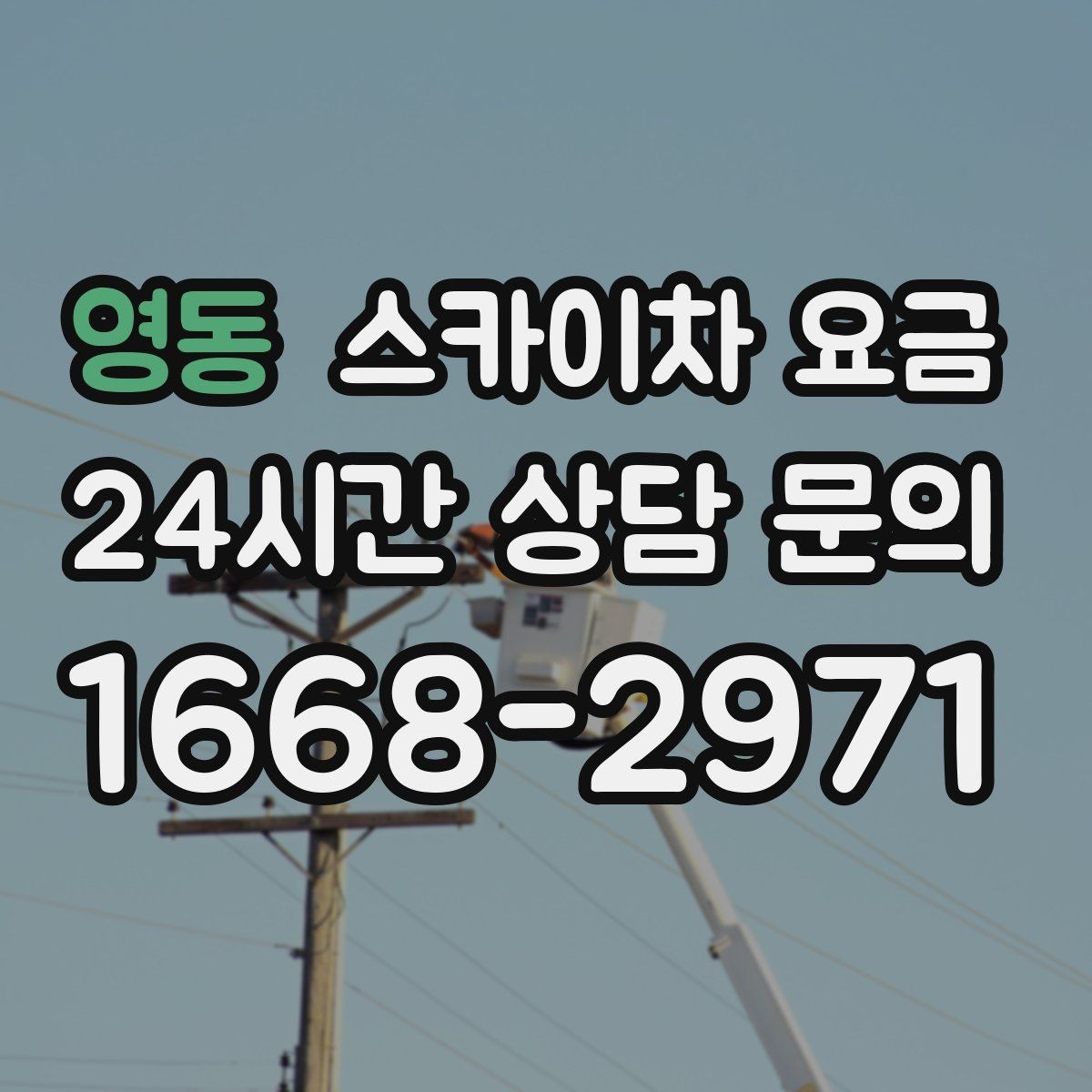 영동 스카이차 요금 현장 통제가 어려우면 비용이 달라질 수 있어요