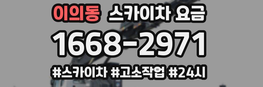 이의동 스카이차 요금