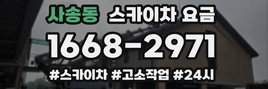 사송동 스카이차 요금