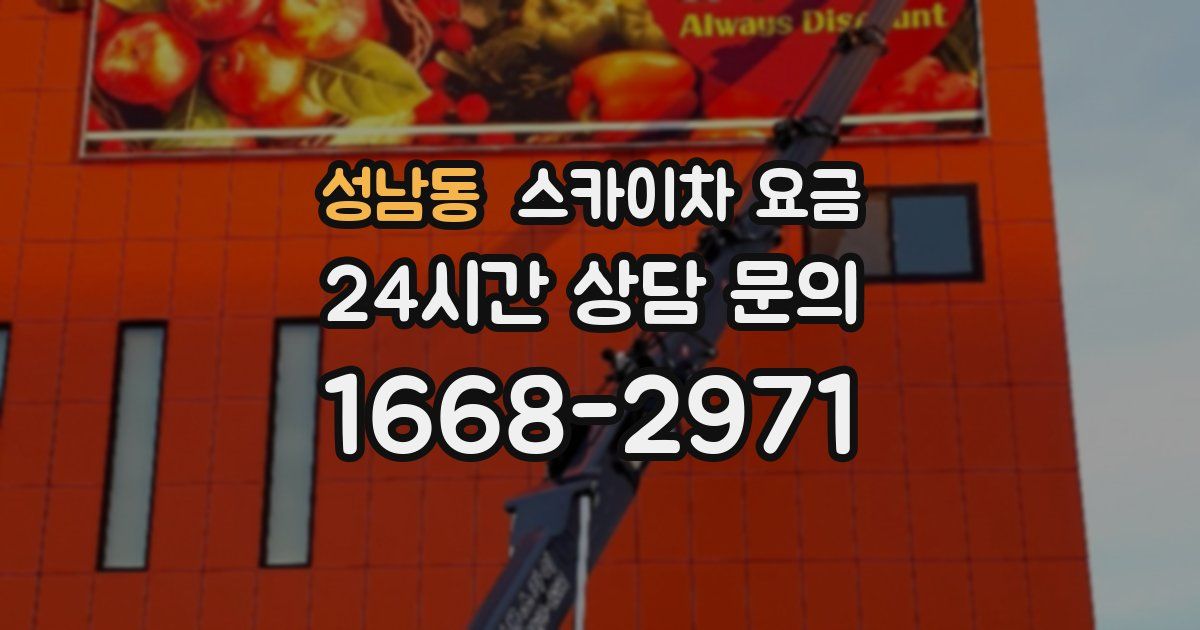 성남동 스카이차 요금