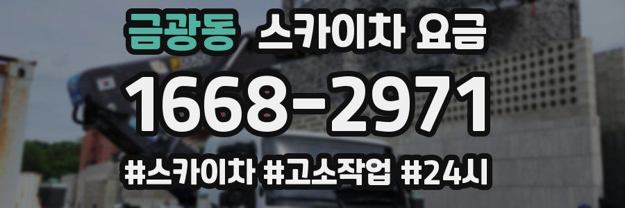 금광동 스카이차 요금