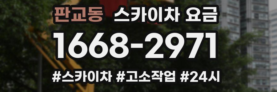 판교동 스카이차 요금