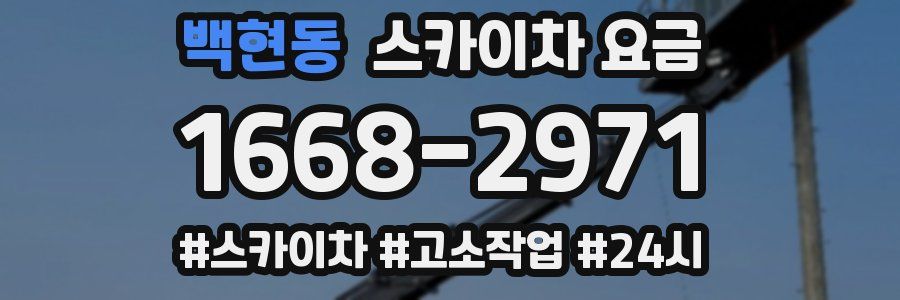 백현동 스카이차 요금