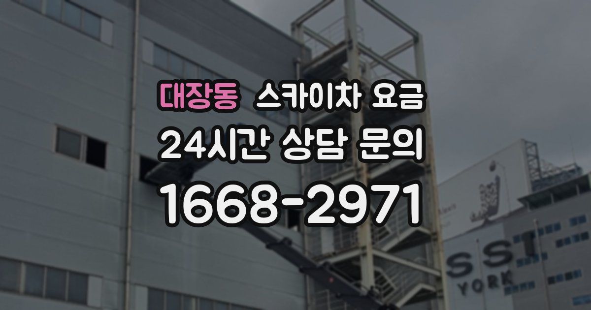 대장동 스카이차 요금