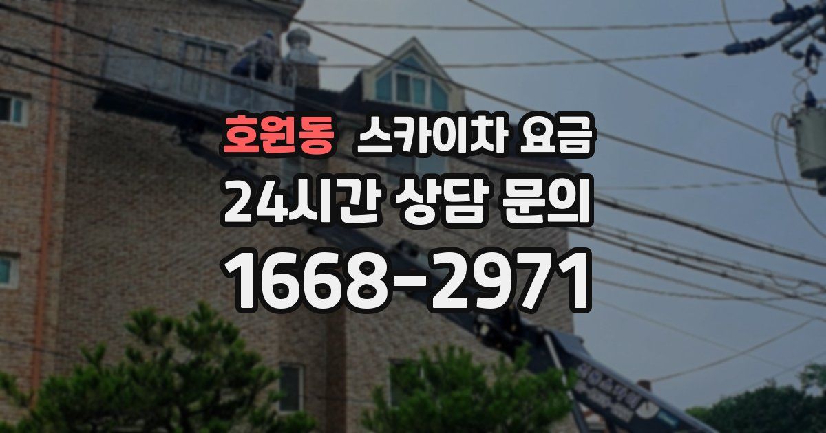 호원동 스카이차 요금