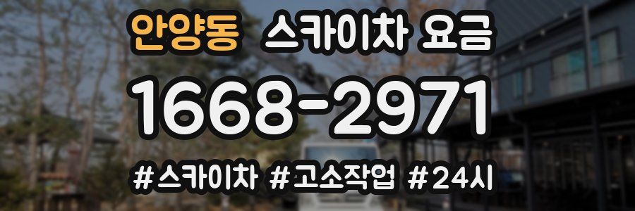 안양동 스카이차 요금