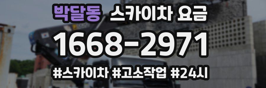 박달동 스카이차 요금