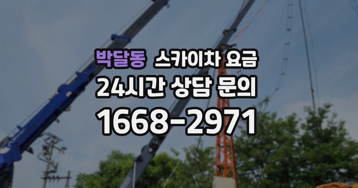 박달동 스카이차 요금