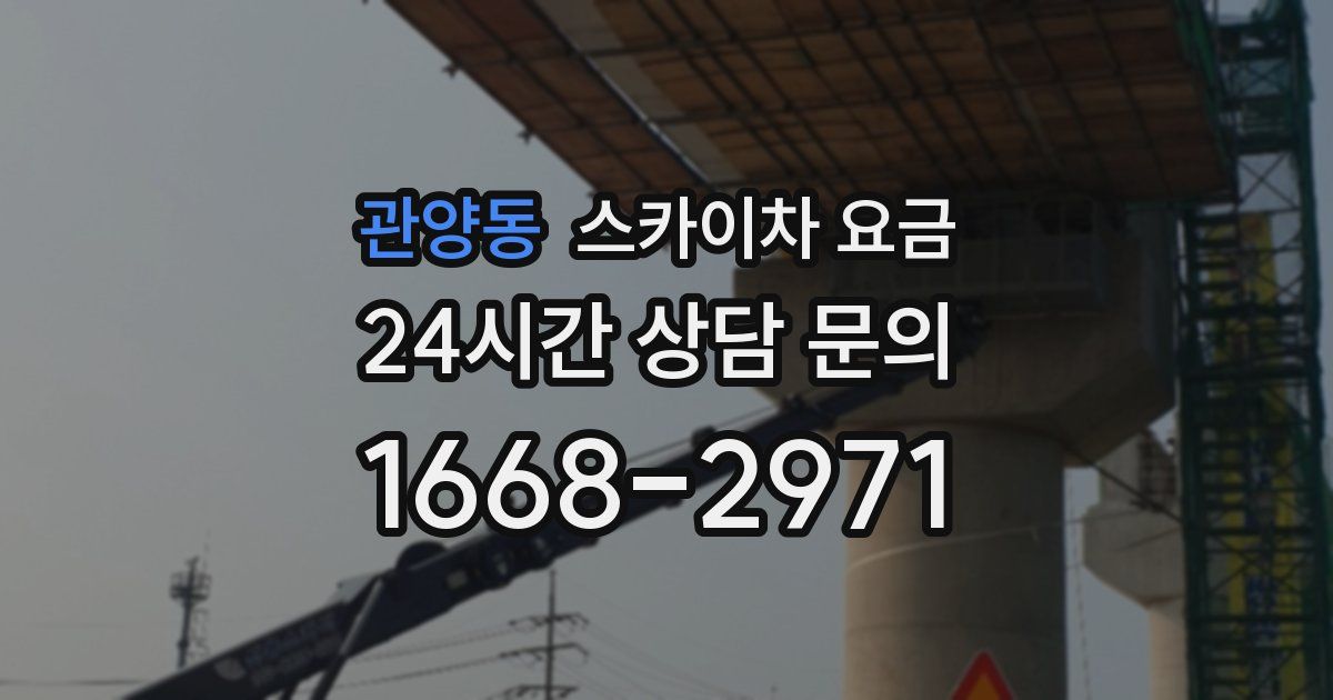 관양동 스카이차 요금