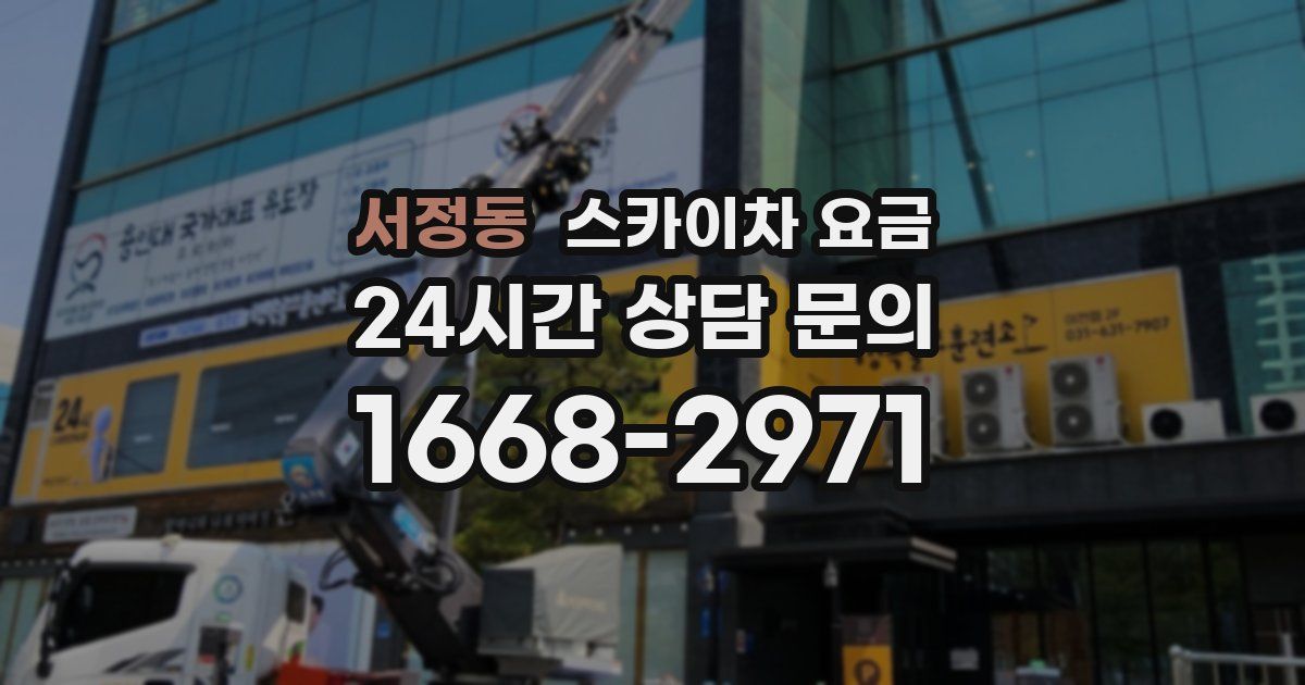 서정동 스카이차 요금