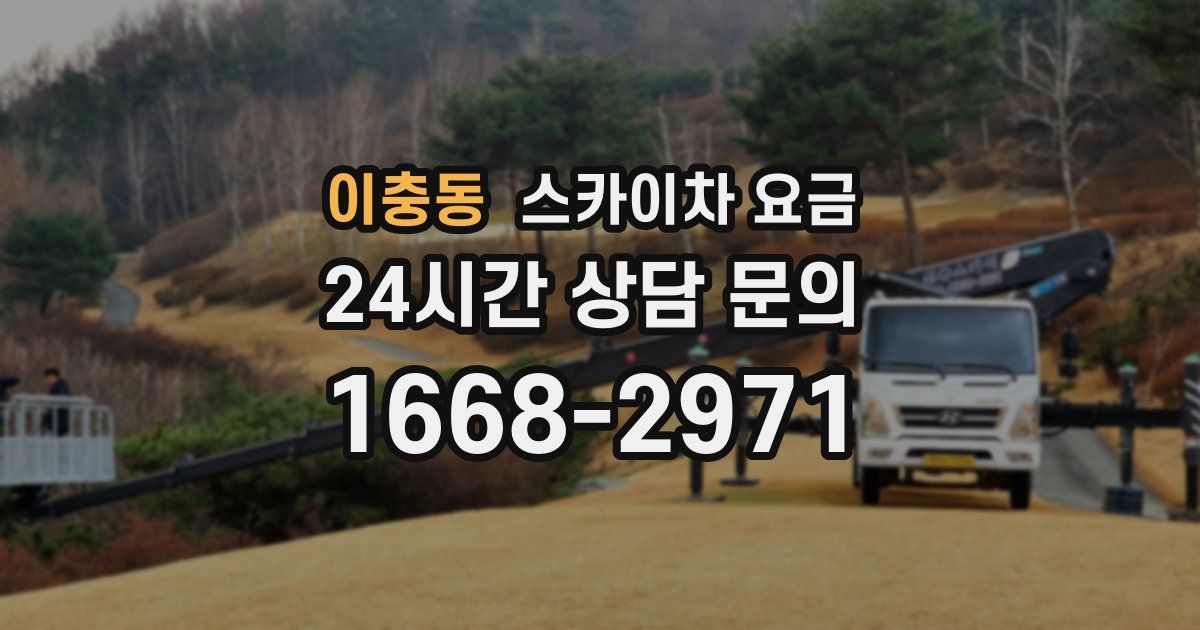 이충동 스카이차 요금