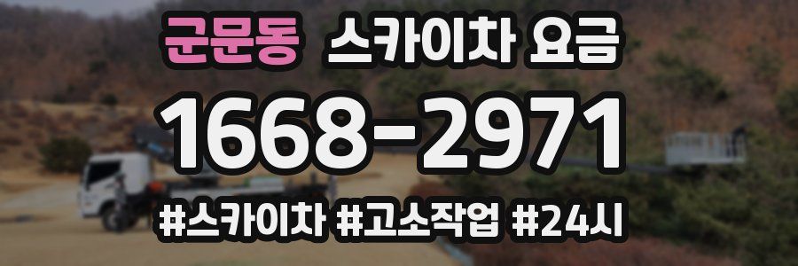 군문동 스카이차 요금