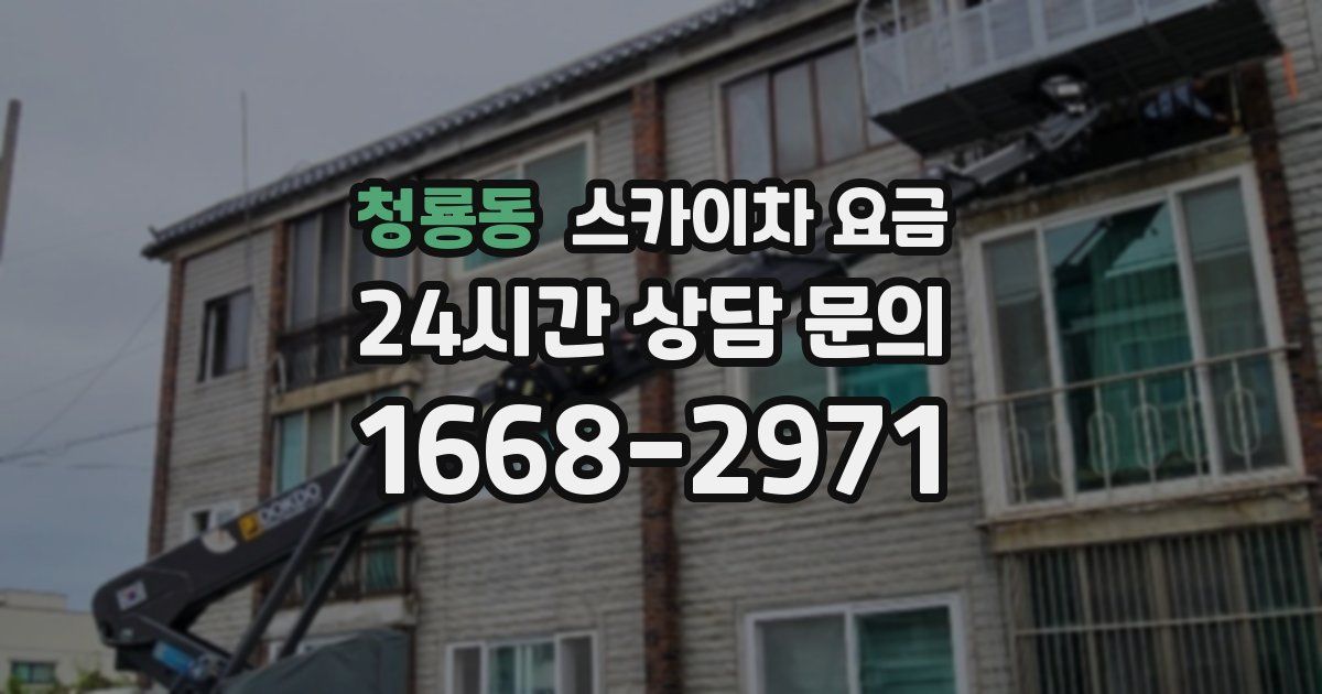 청룡동 스카이차 요금