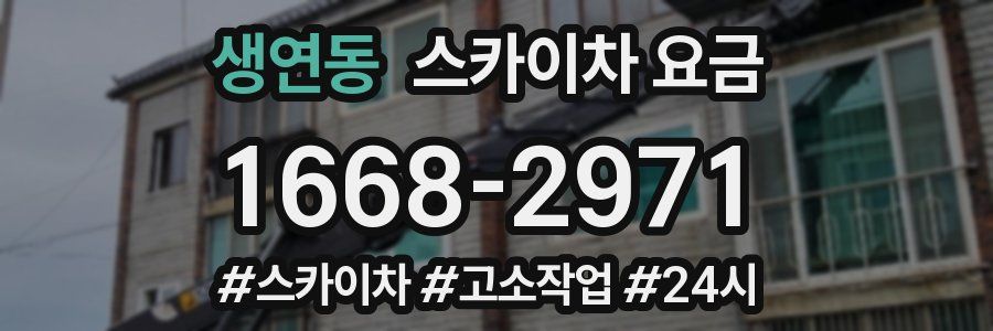 생연동 스카이차 요금