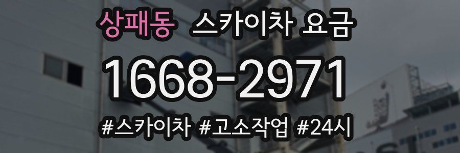 상패동 스카이차 요금