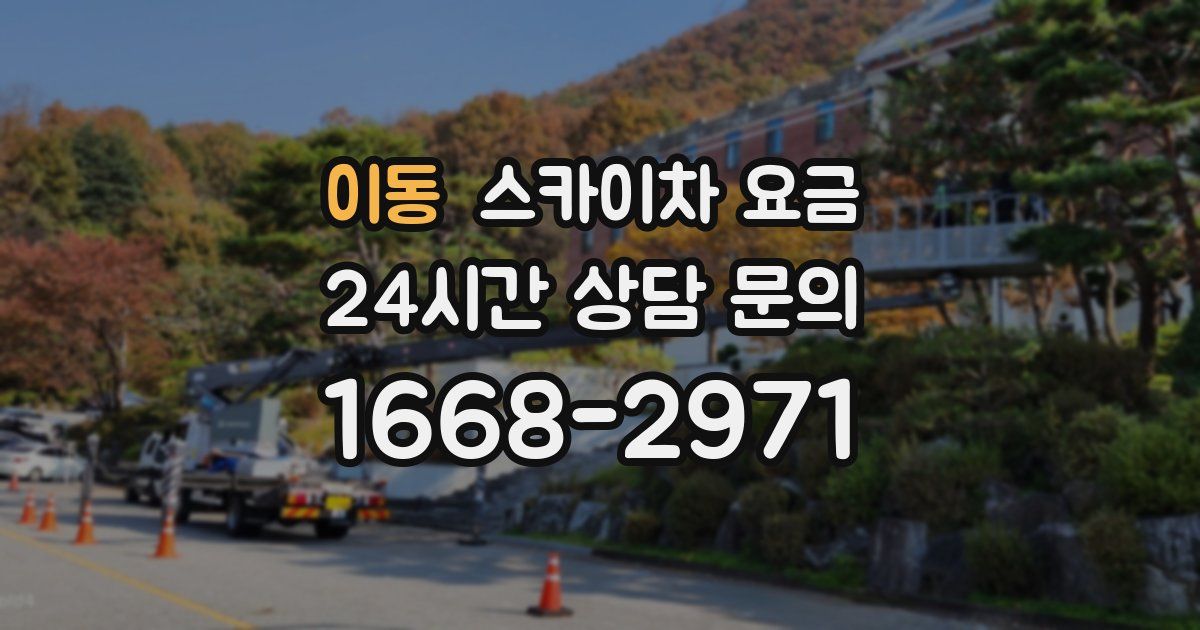 이동 스카이차 요금