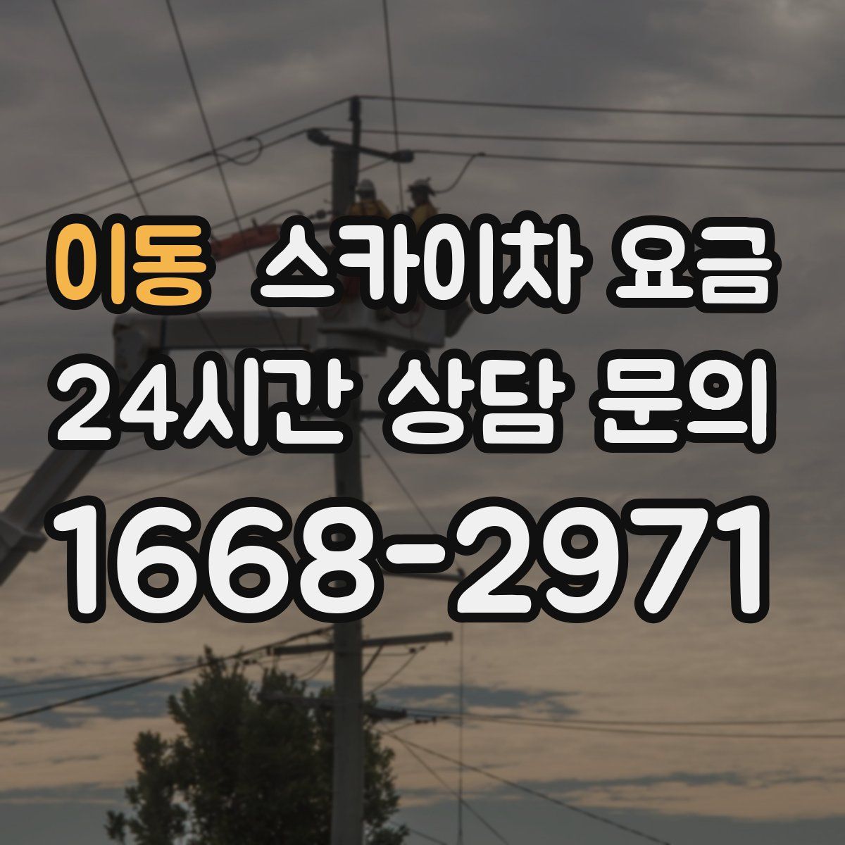 이동 스카이차 요금