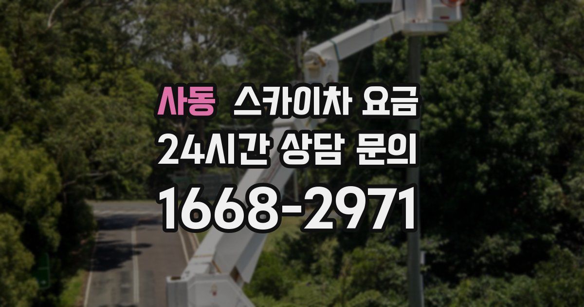 사동 스카이차 요금