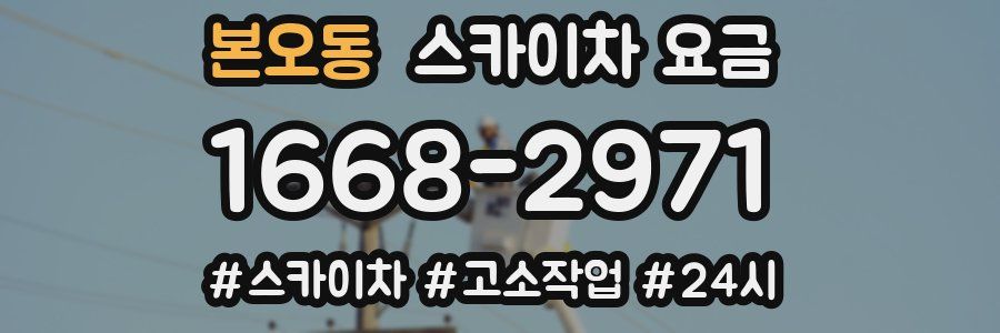 본오동 스카이차 요금