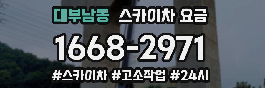 대부남동 스카이차 요금