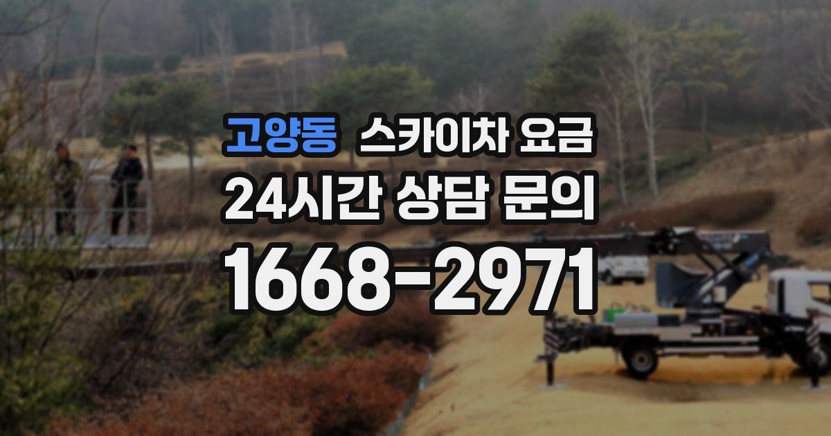 고양동 스카이차 요금