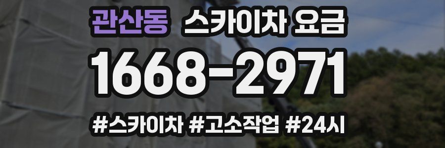 관산동 스카이차 요금