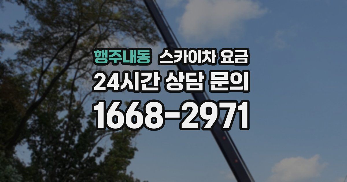 행주내동 스카이차 요금