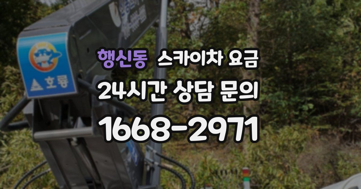 행신동 스카이차 요금