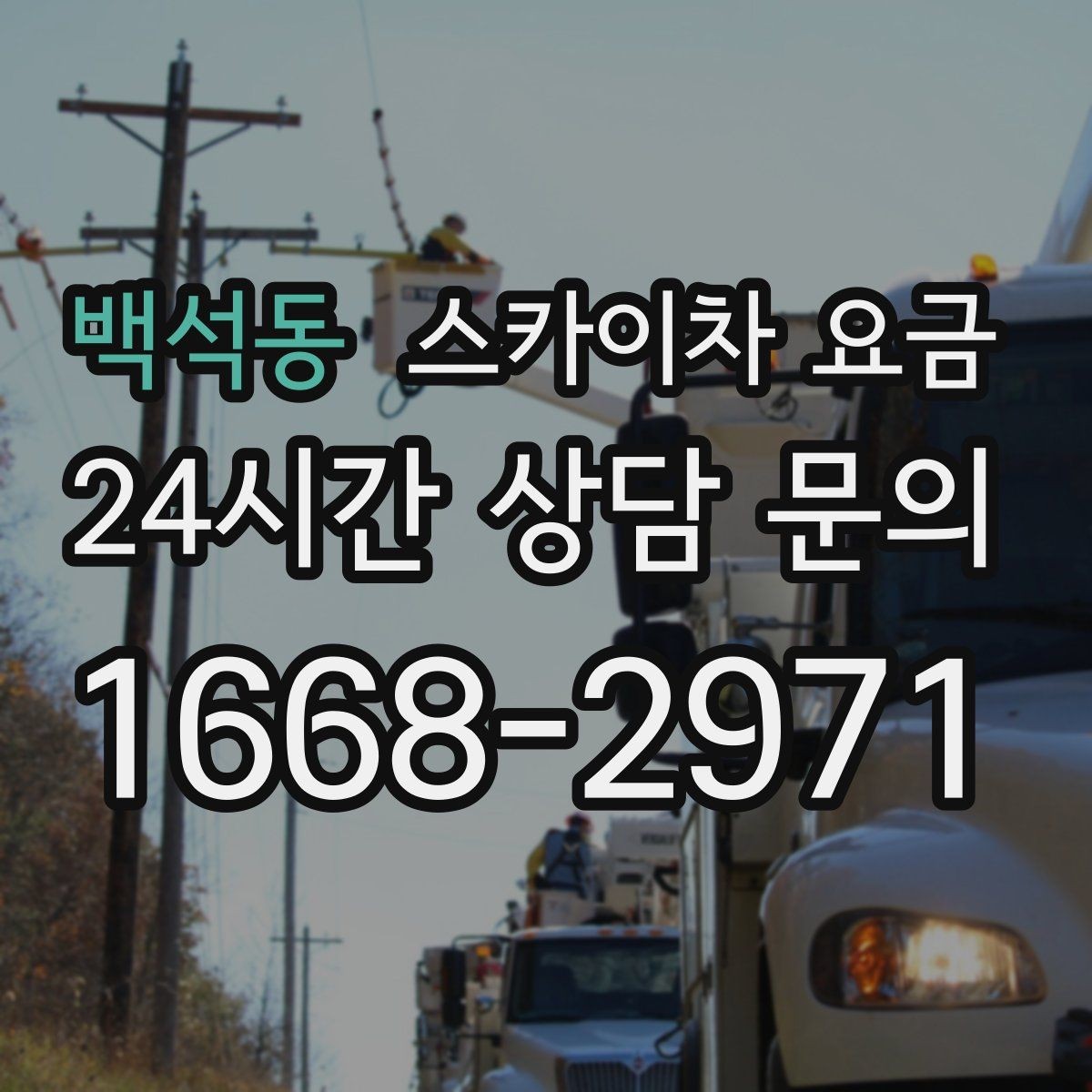 백석동 스카이차 요금 작업 지점 수를 정리하면 견적이 빨라집니다