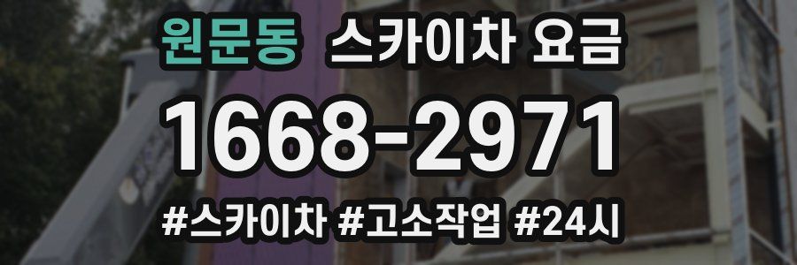 원문동 스카이차 요금