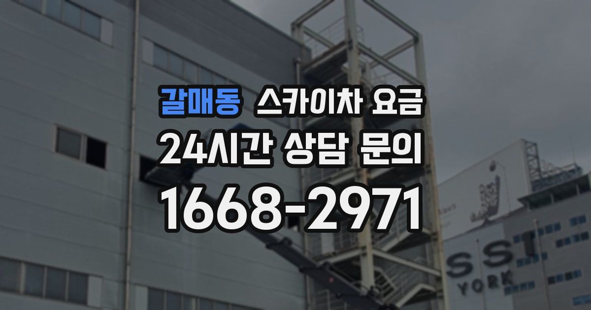 갈매동 스카이차 요금