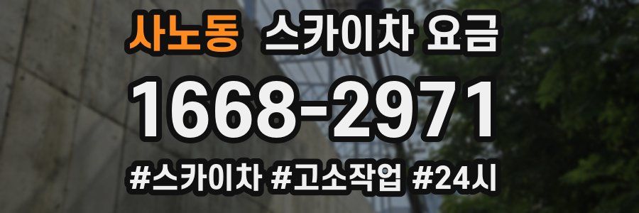 사노동 스카이차 요금