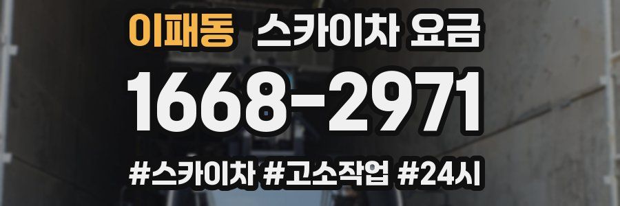 이패동 스카이차 요금