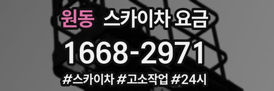 원동 스카이차 요금