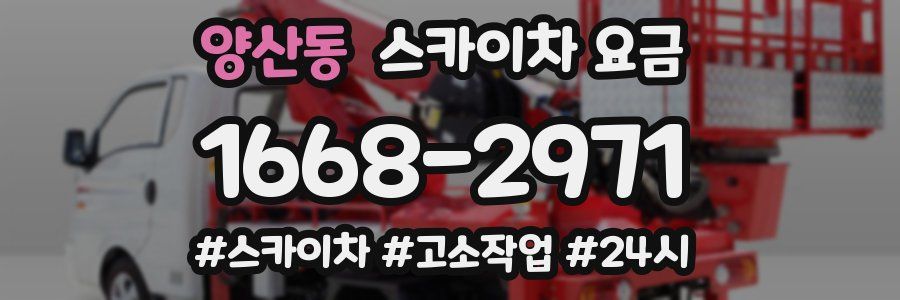 양산동 스카이차 요금