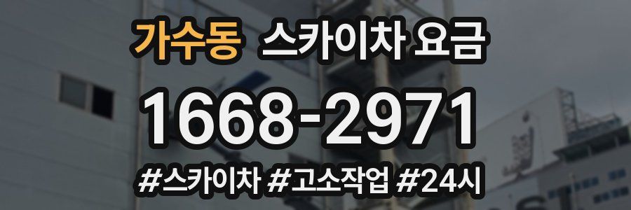 가수동 스카이차 요금