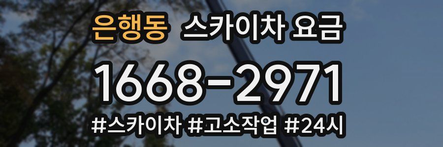 은행동 스카이차 요금