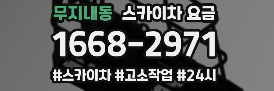 무지내동 스카이차 요금