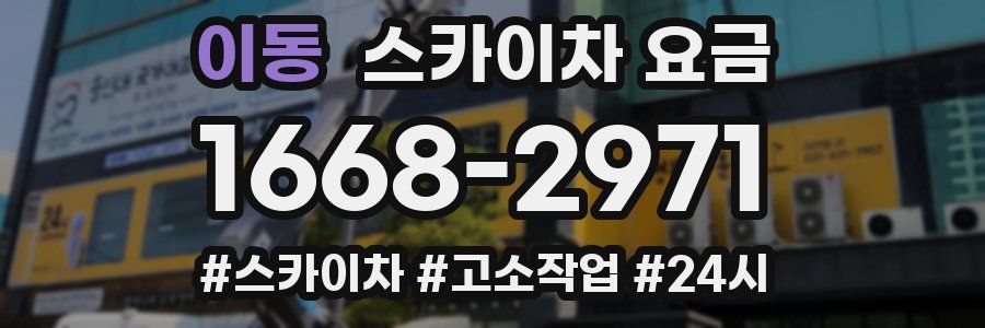 이동 스카이차 요금