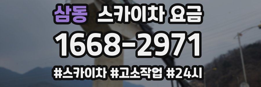 삼동 스카이차 요금