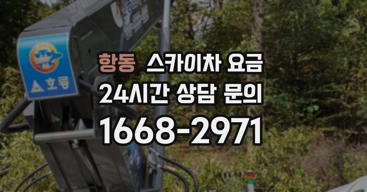 항동 스카이차 요금