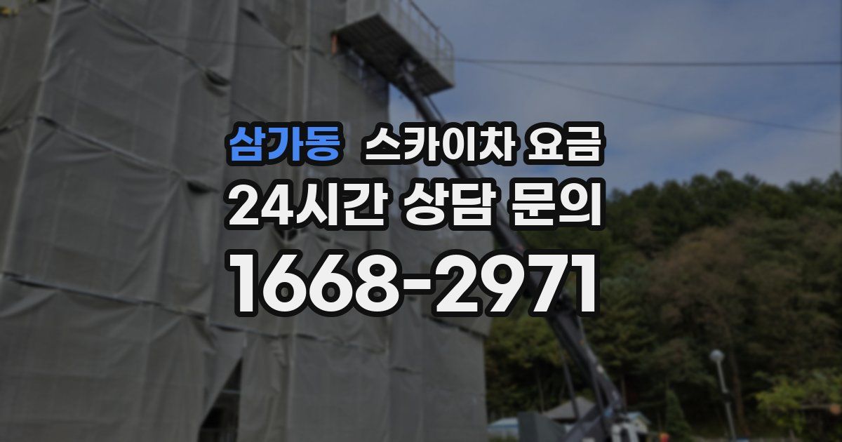 삼가동 스카이차 요금