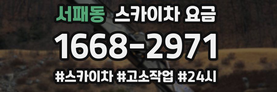 서패동 스카이차 요금