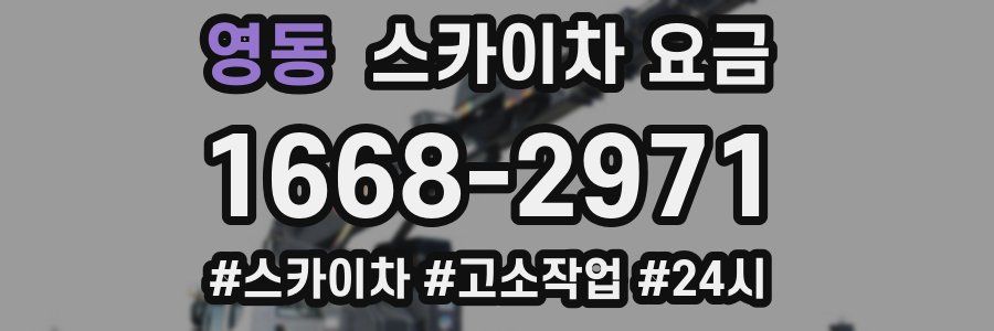 영동 스카이차 요금