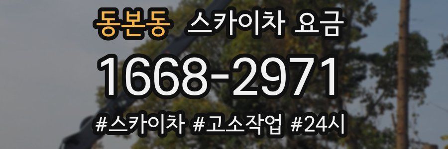 동본동 스카이차 요금